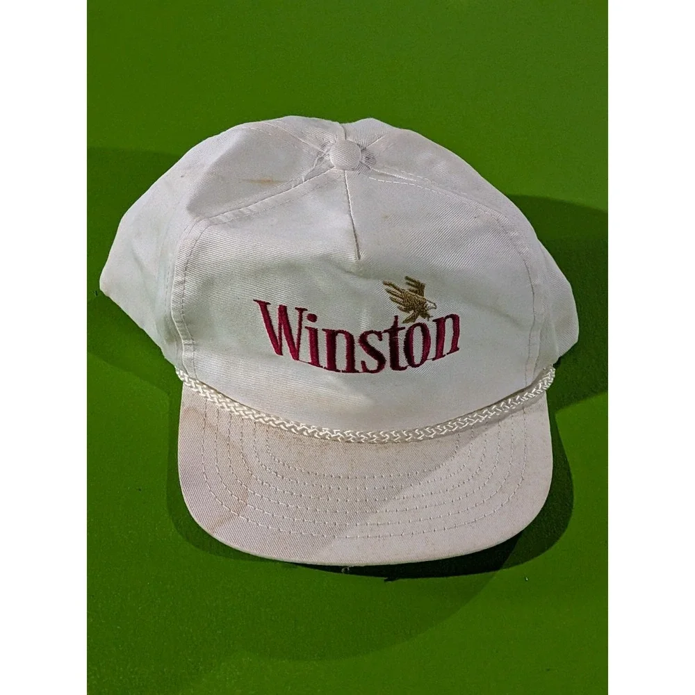 Vintage 1980's‎ Winston Nascar Racing Hat USA White Trucker